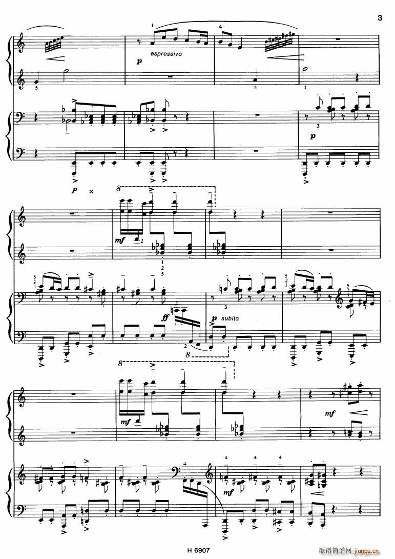 Barton Sonatina for 4 hands(V)3