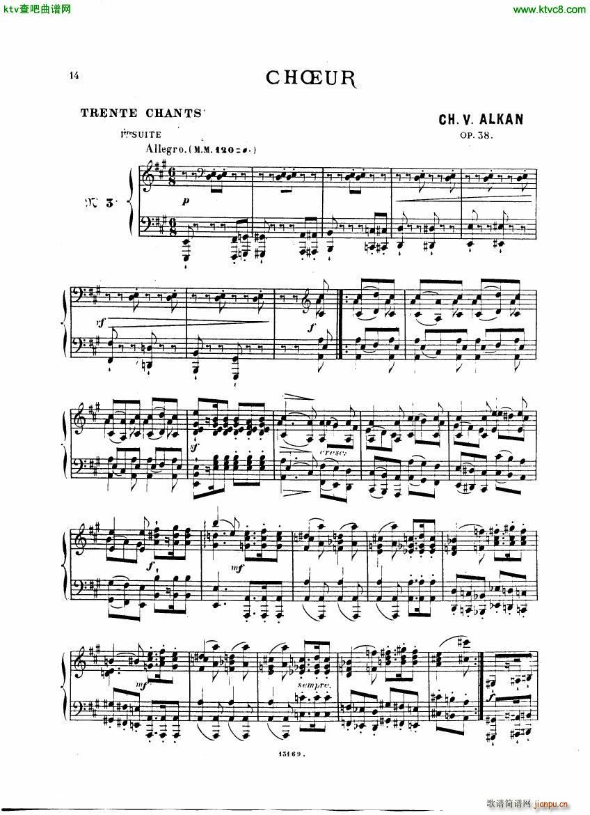 Alkan op 38 Trente Chants(V)14