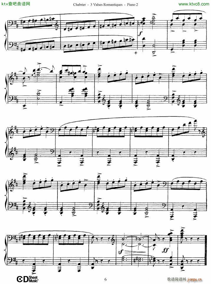 Chabrier 3 Valses Romantiques Piano 2(V)6