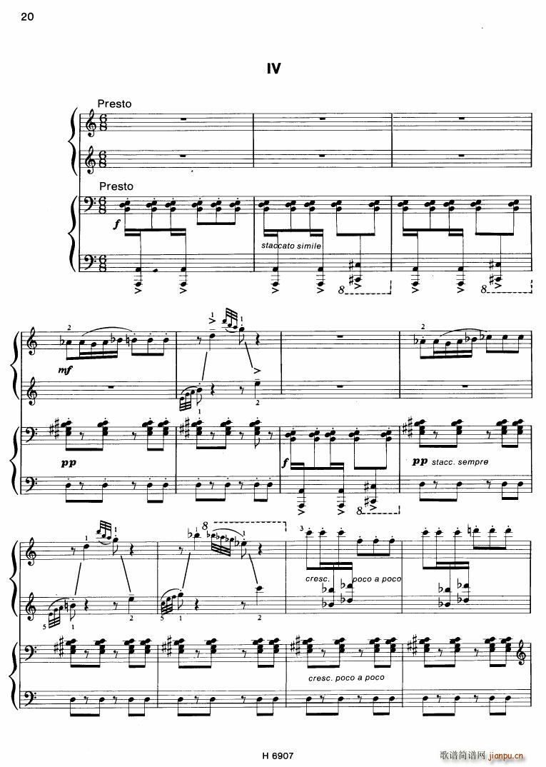 Barton Sonatina for 4 hands(V)20
