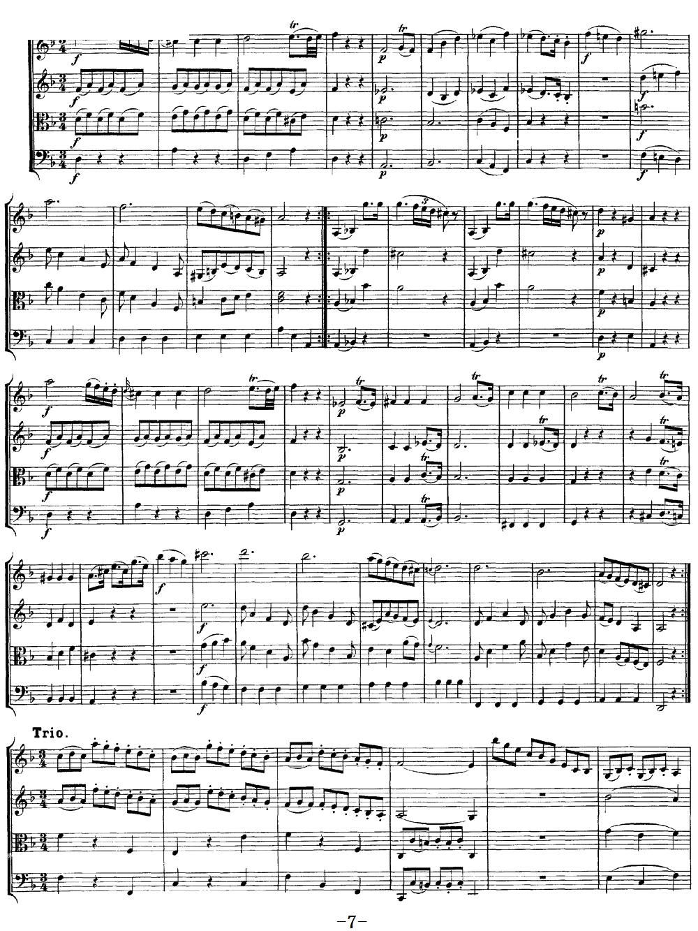 Mozart Quartet No 13 in D Minor K 173(V)7