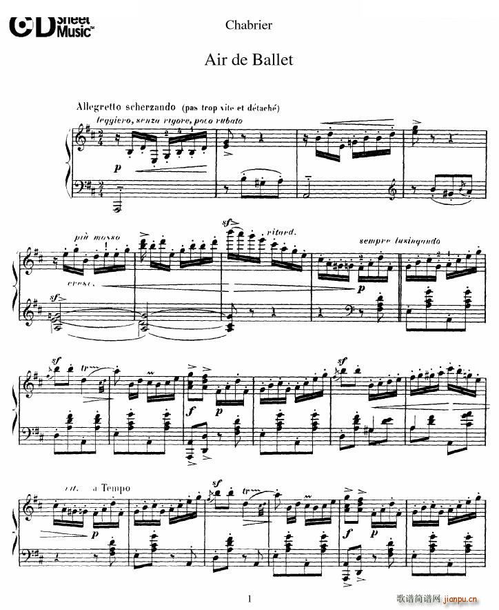 Chabrier Air de Ballet Air de Ballet(ʮּ)1