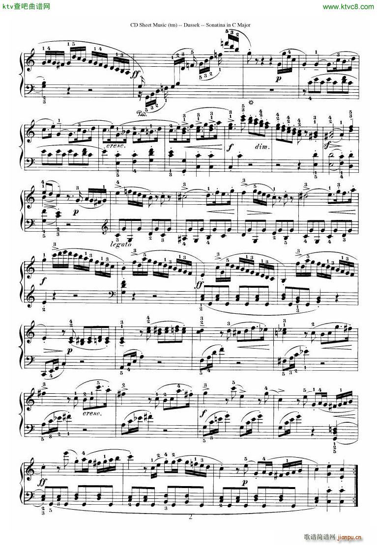 Dussek Sonatina in G Major(V)27