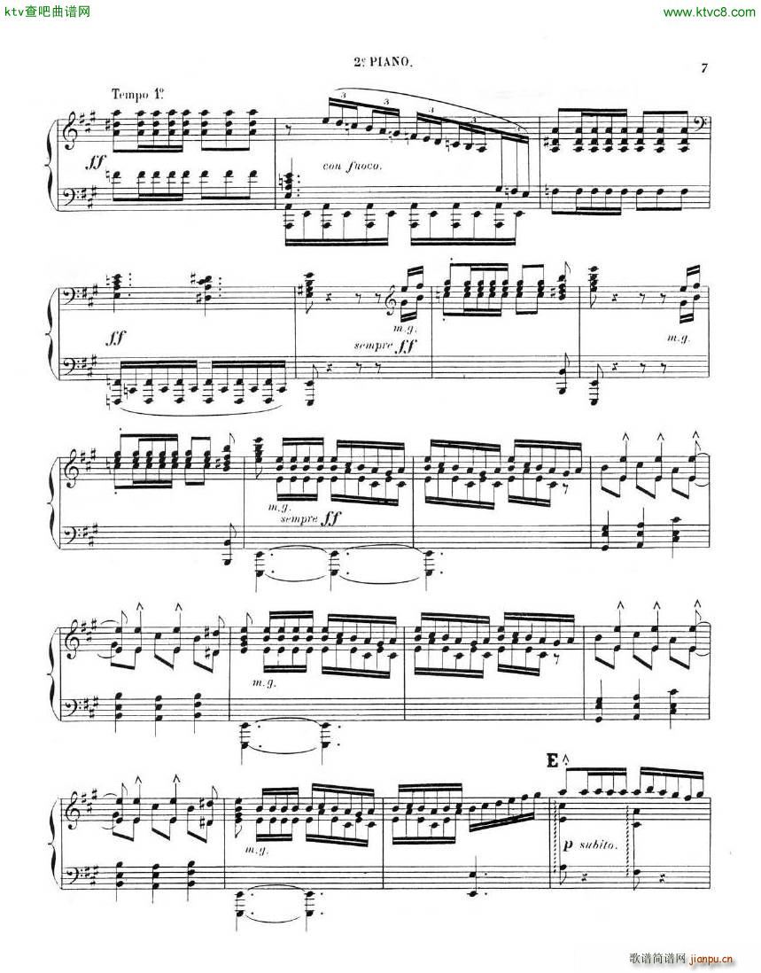 Chaminade Cecil La Sevillane for 2 pianos 4 hands(V)16