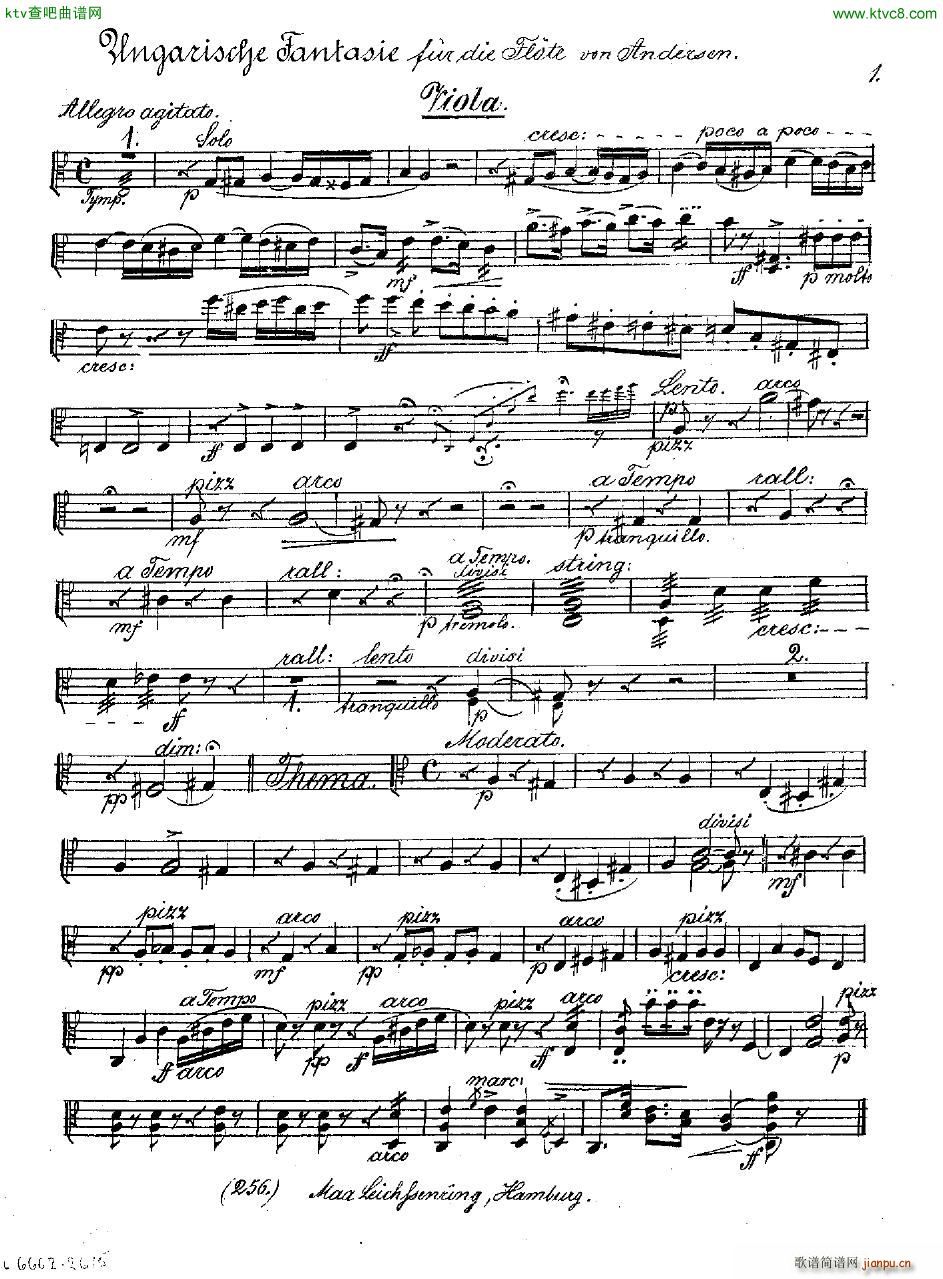 Andersen op 2 Ungarische Fantasie orch parts(V)10