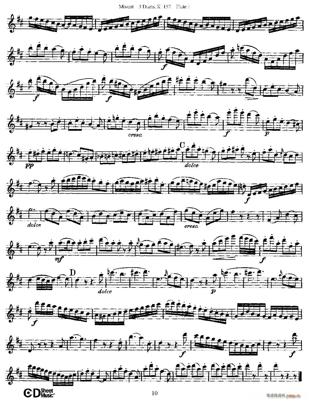 3 Duets K 157 ֮һL(chng)  K157̖ ~(ѺV)10
