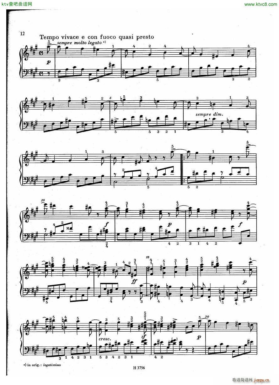 Dussek 61 Sonata Elegie Harmonique(V)12
