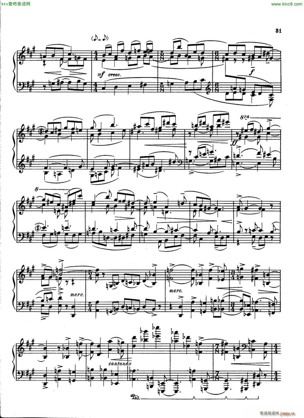Carter Piano Sonata(V)31