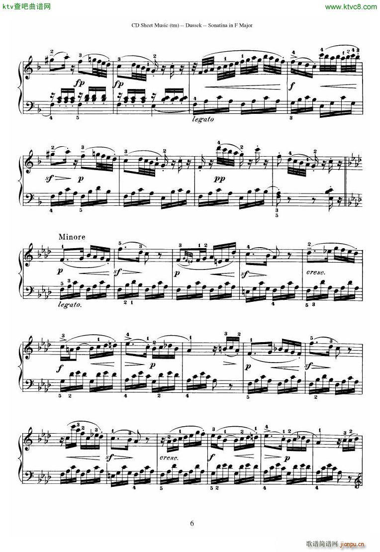 Dussek Sonatina in G Major(V)17