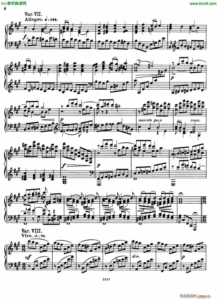Glazunov Theme et Variations Op 72(V)6