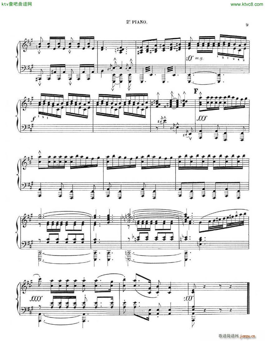 Chaminade Cecil La Sevillane for 2 pianos 4 hands(V)18