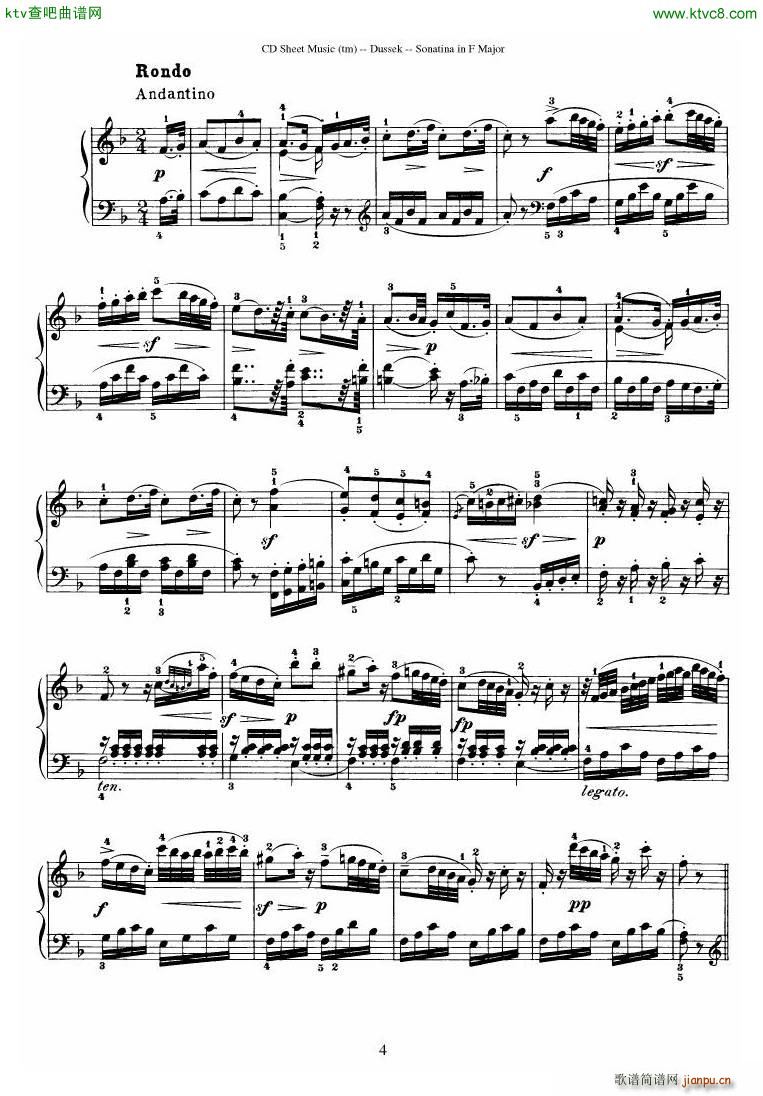 Dussek Sonatina in G Major(V)15