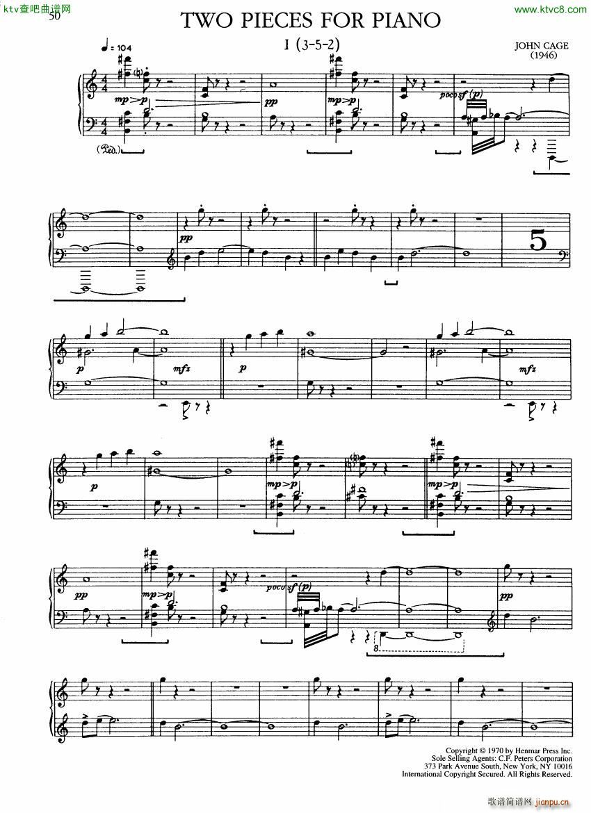 John Cage Piano works 1938 1948 (V)9