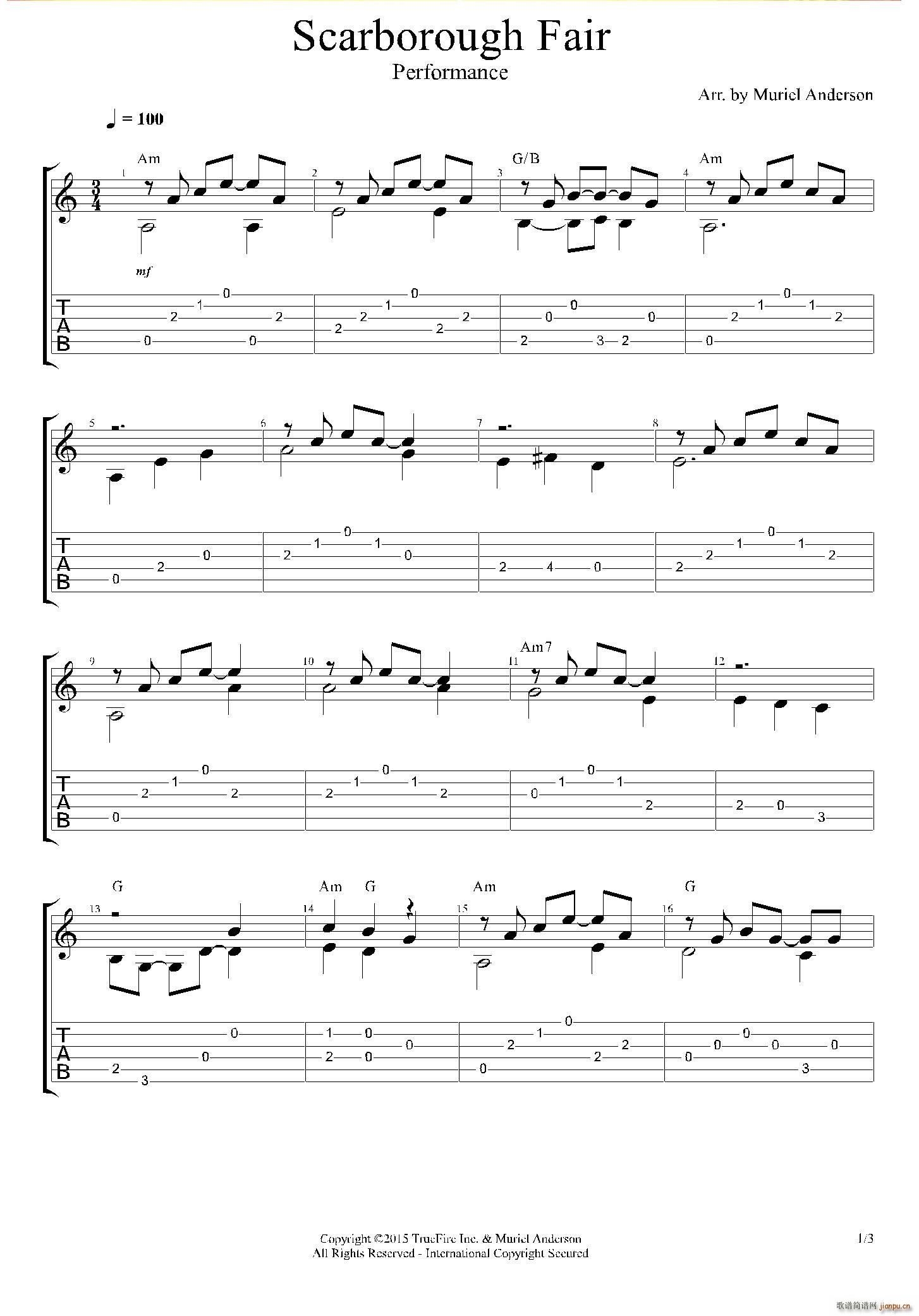 Scarborough Fair ŵ伪(V)1