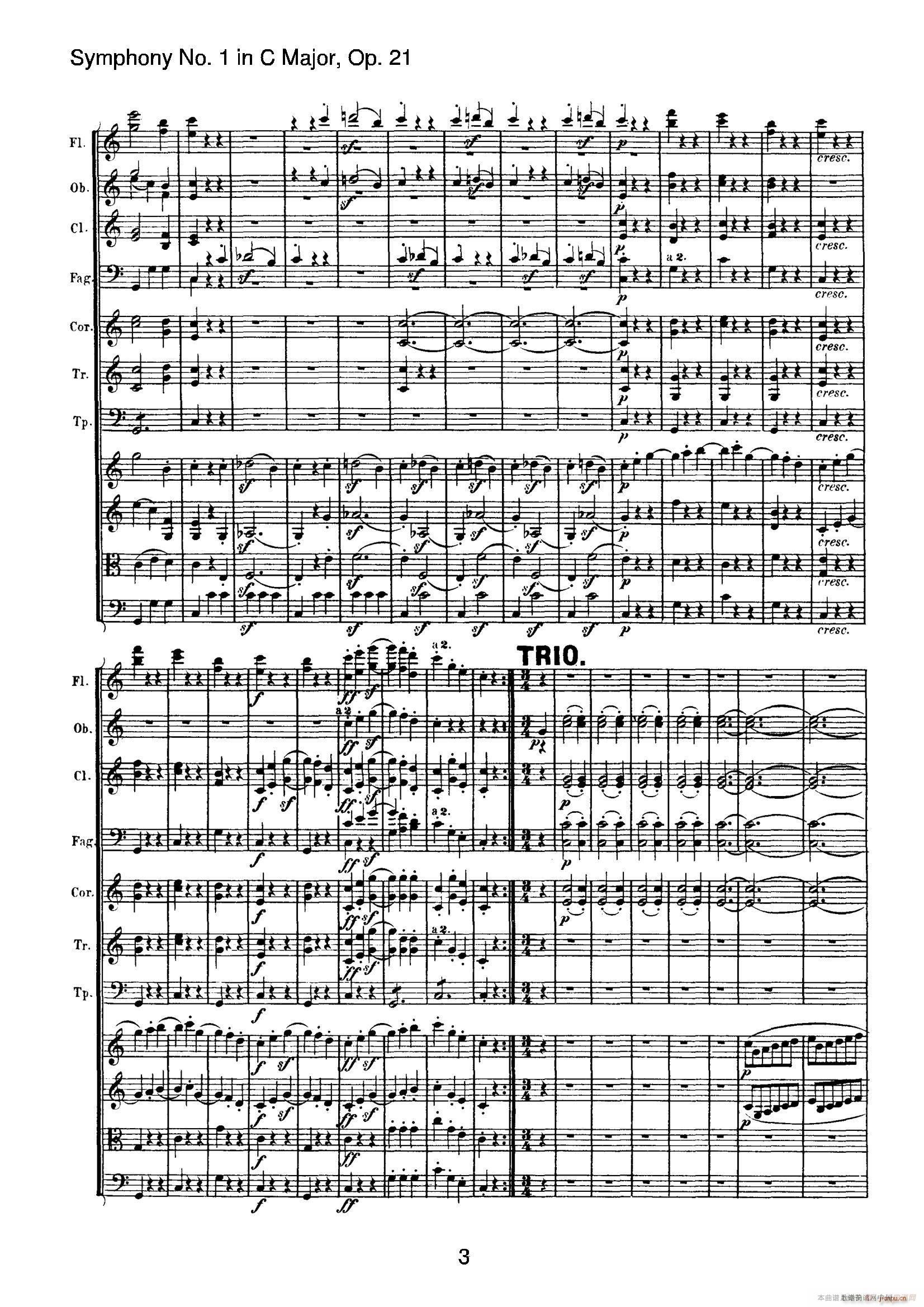 Symphony No 1 in C Major Op 21  푘(l )(V)3