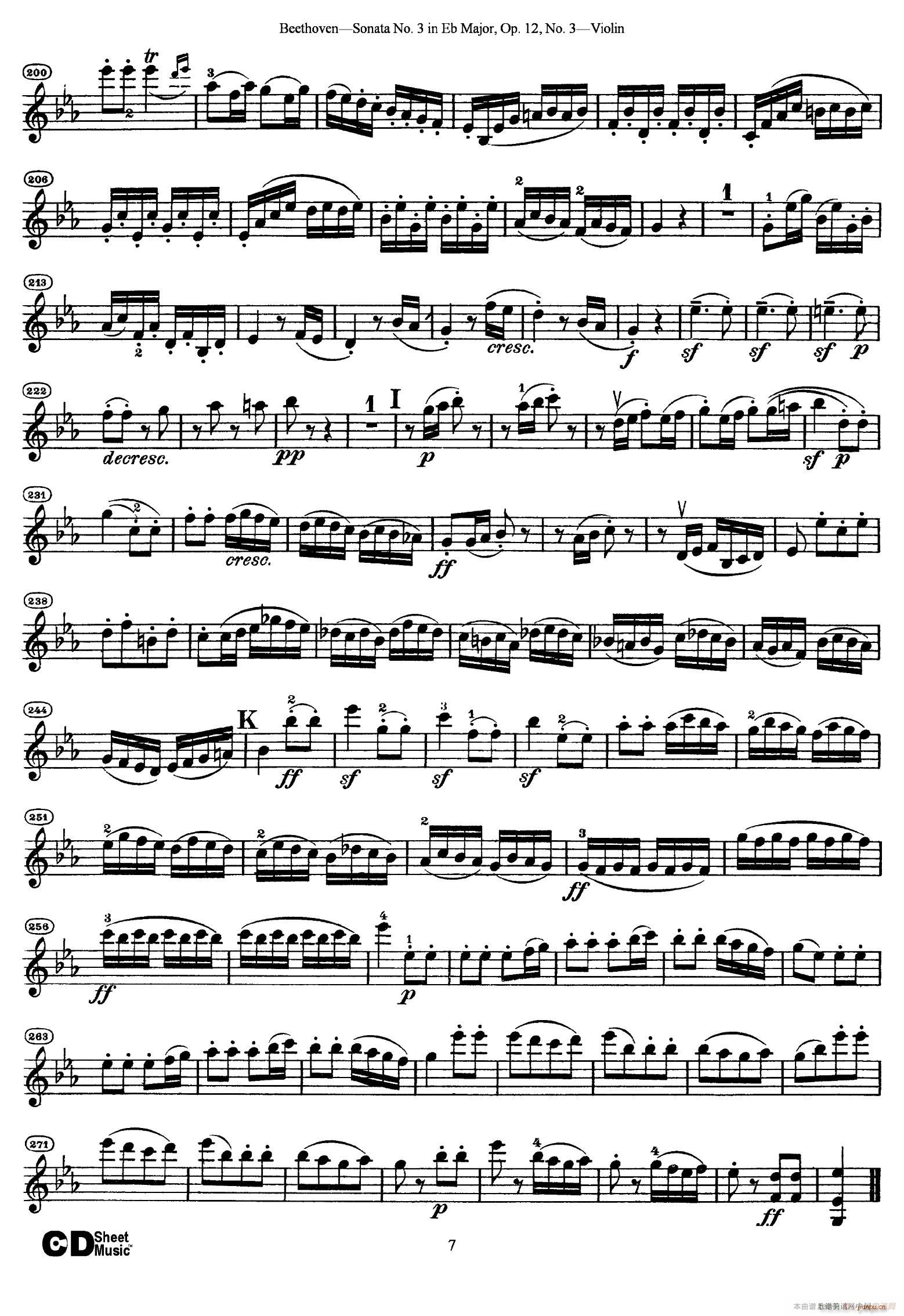 A{ڶСQ Sonata No 2 in A Major Op 12 No 2(СV)7