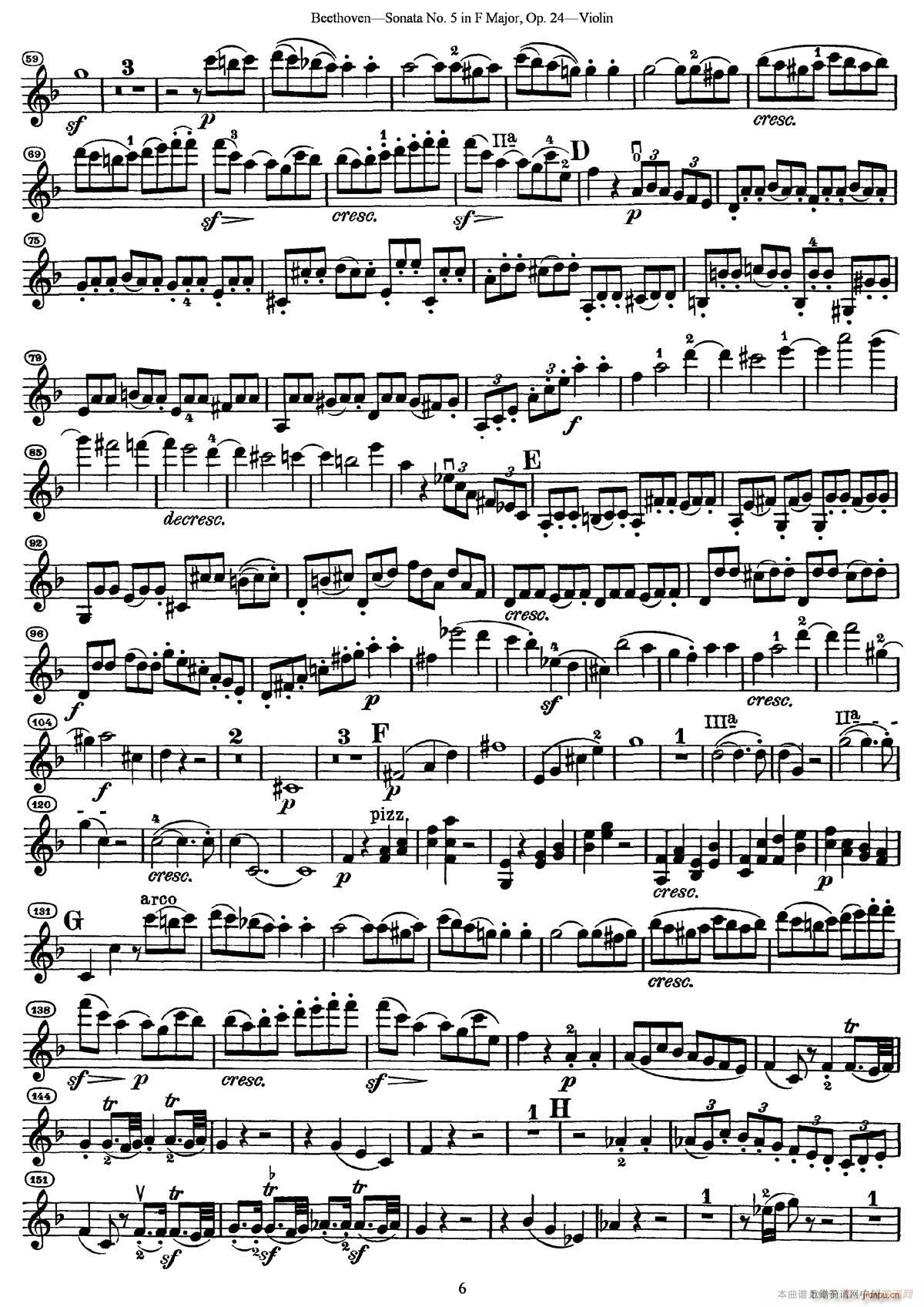 Sonata No 5 in F Major Op 24 F{СQ(СV)5