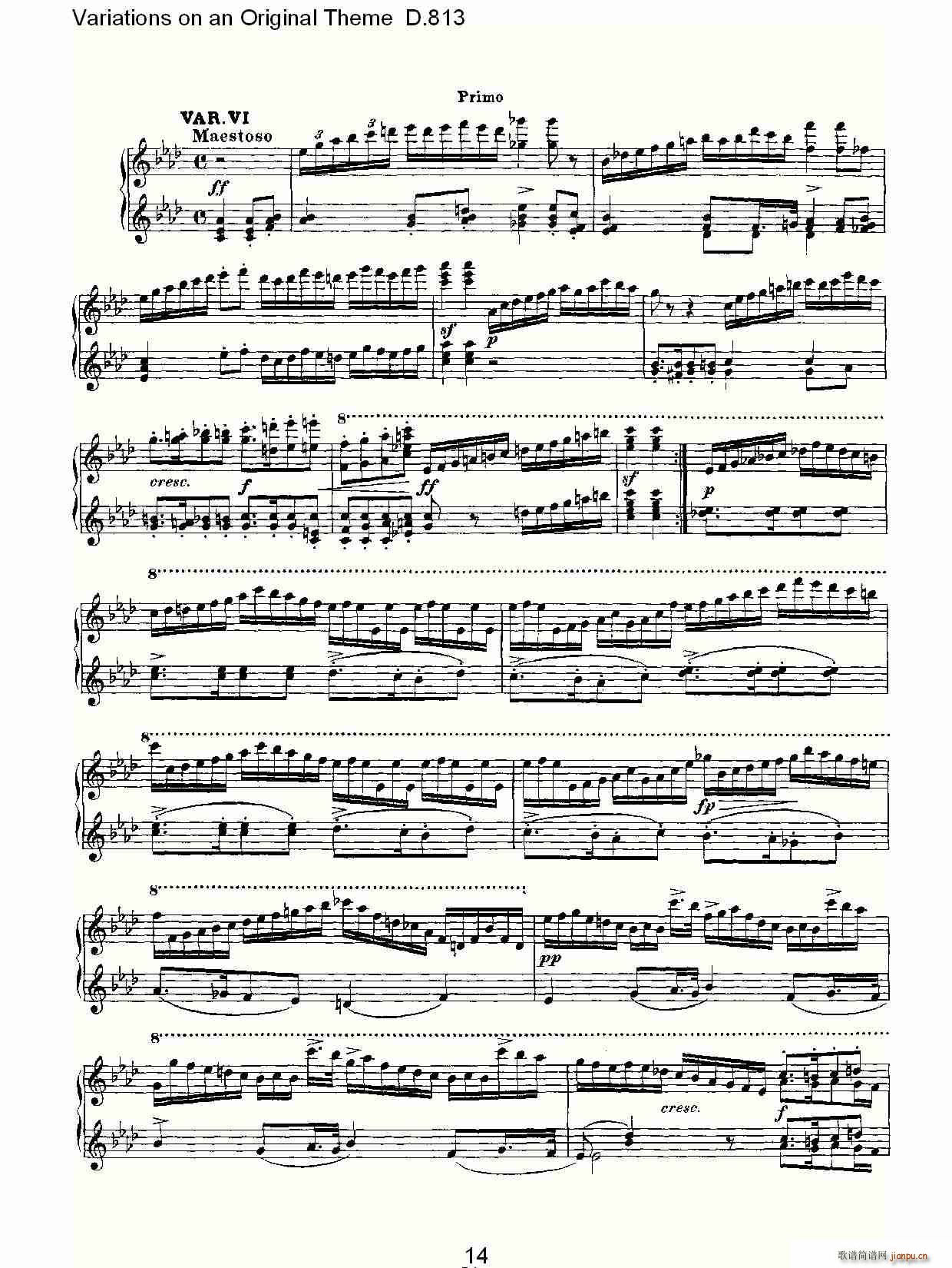 Variations on an Original Theme D.813(ʮּ)14
