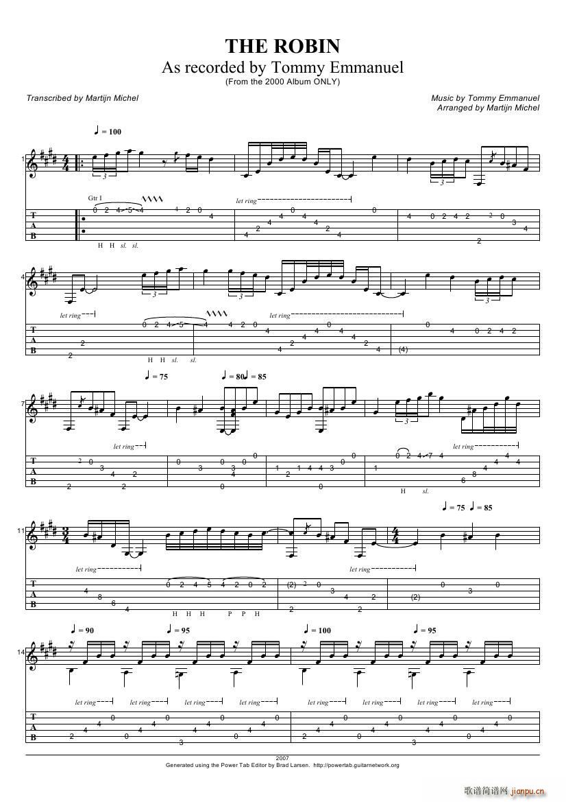 tommy emmanuel the robin ָ(V)1