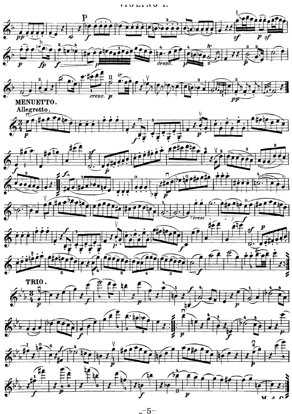 Mozart Quartet No 19 in C Major K 465 Violin 1(ʮּ)5