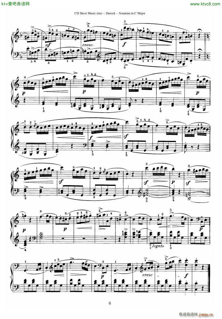 Dussek Sonatina in G Major(V)11