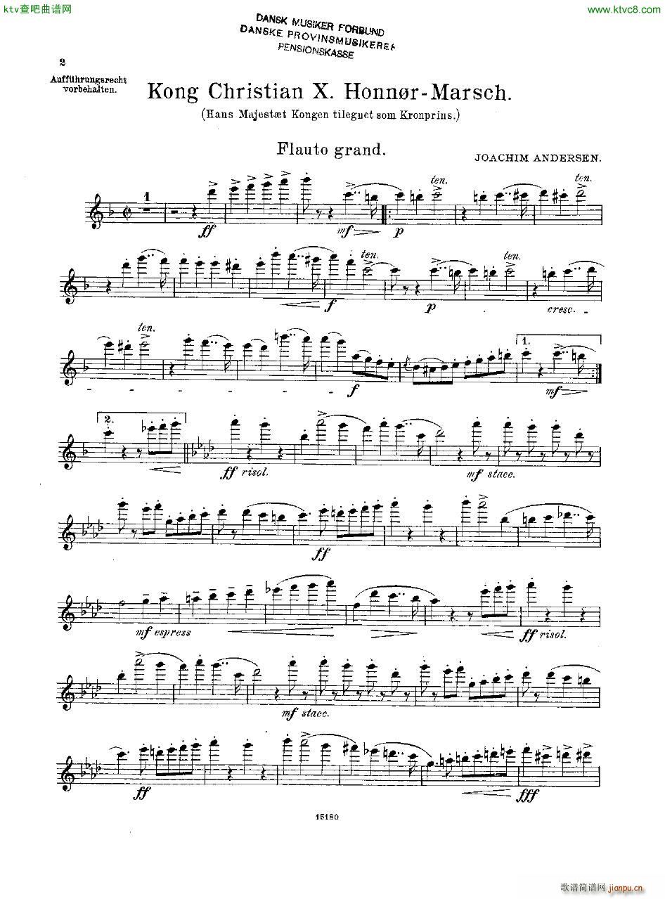 Andersen Kong Christian X Honn rmarsch orch(V)10
