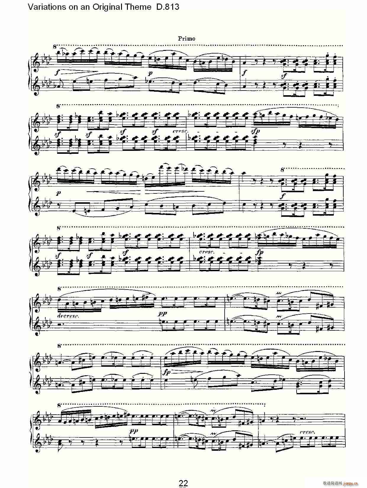 Variations on an Original Theme D.813(ʮּ)22