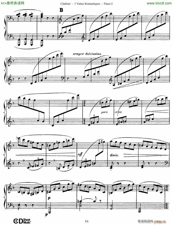 Chabrier 3 Valses Romantiques Piano 2(V)16