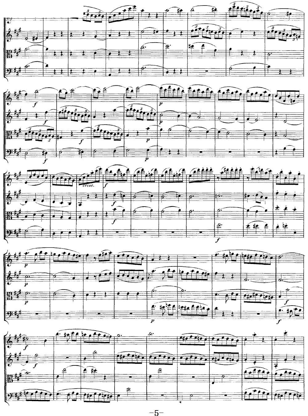 Mozart Quartet No 18 in A Major K 464(V)5