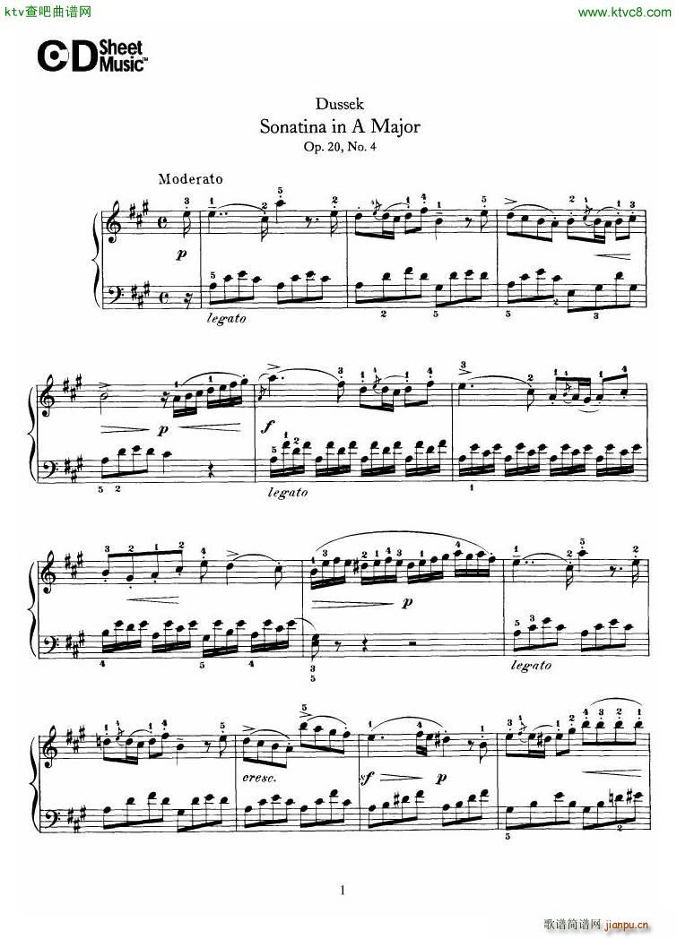Dussek Sonatina in G Major(V)20