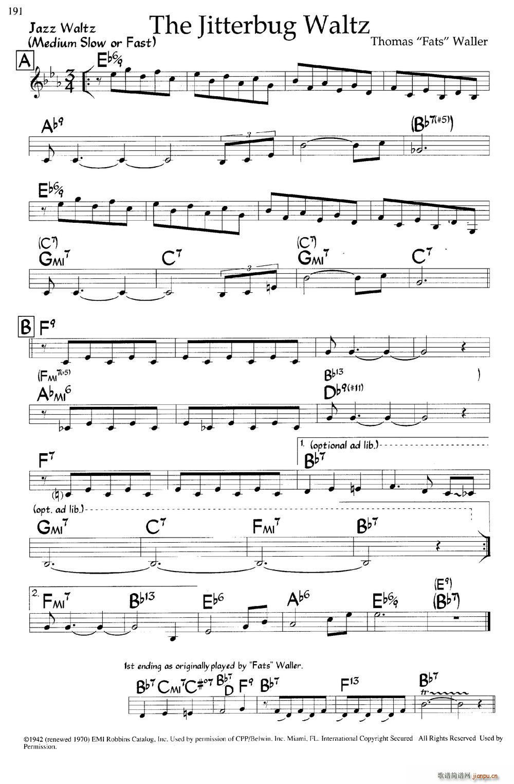 The Jitterbug Waltz ʿ(V)1