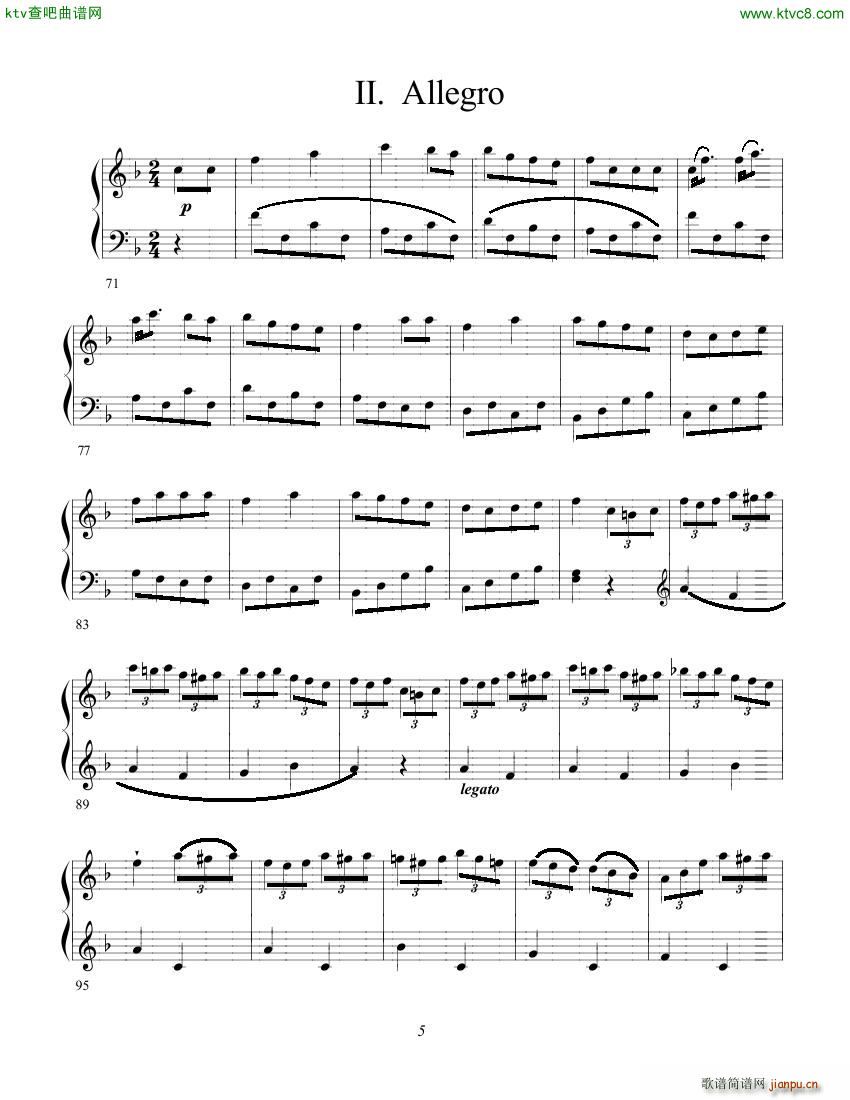Clementi op 1a No 1 Sonate F major(V)5