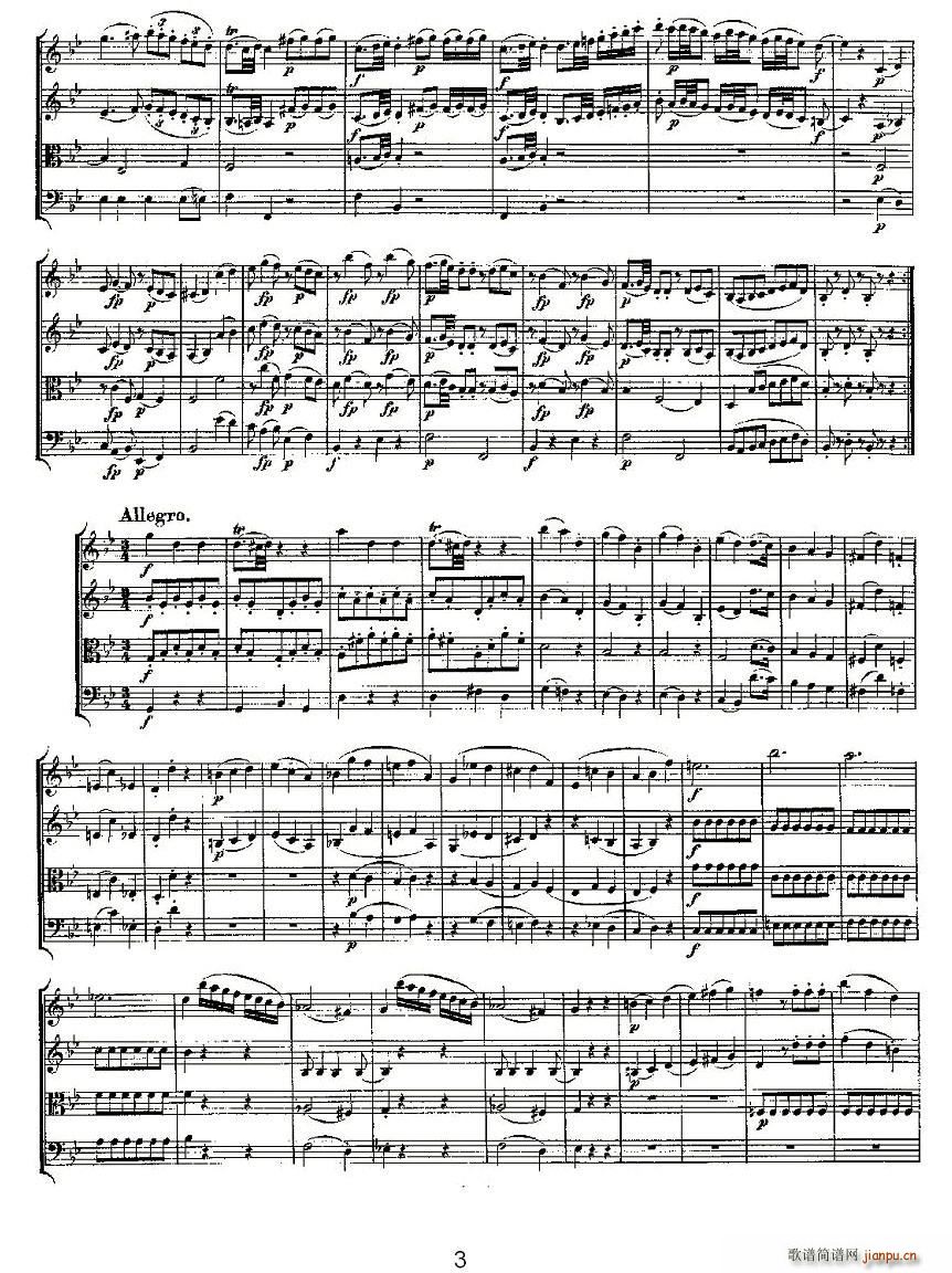 Quartet No 6 in Bb Major K 159 B{Ҙ(l )(V)3