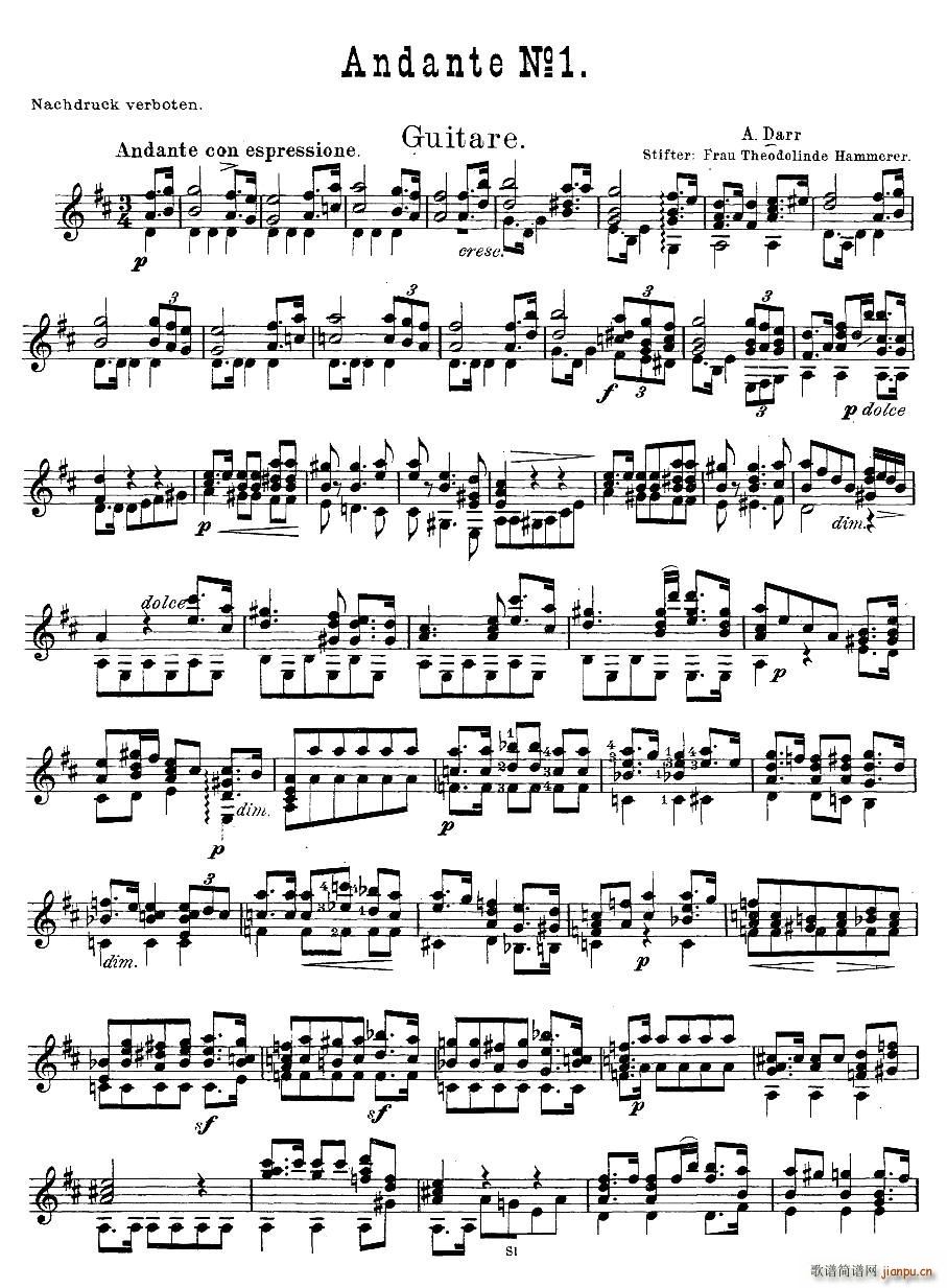 Andante no1 ŵ伪(V)1
