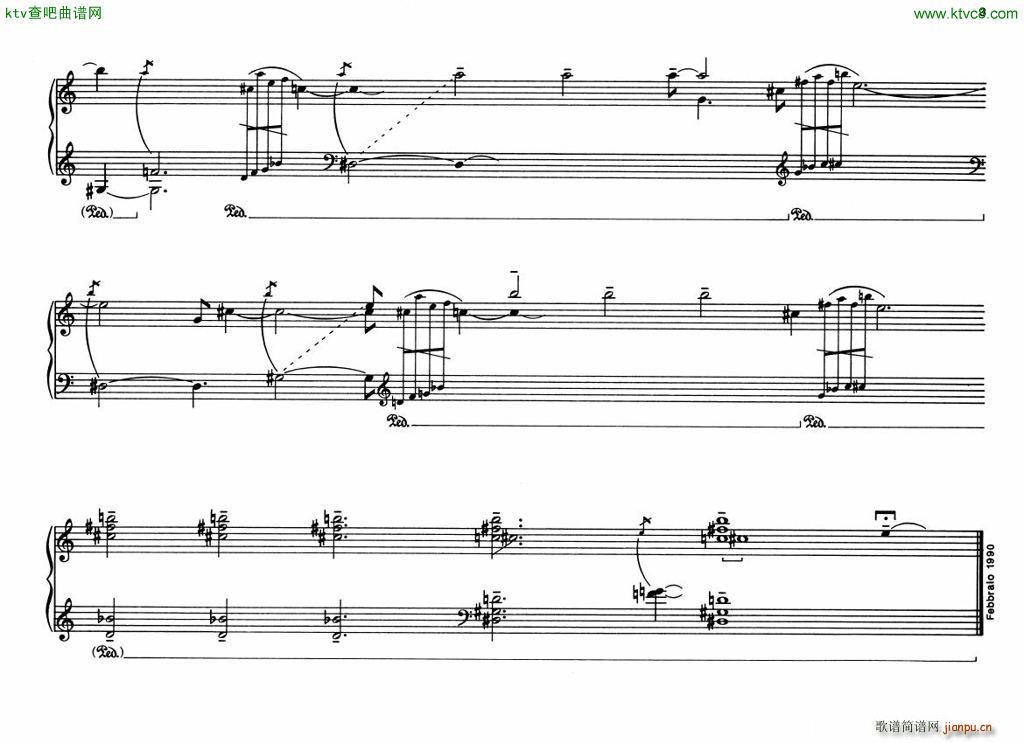 Berio 6 Encores for Piano(V)3