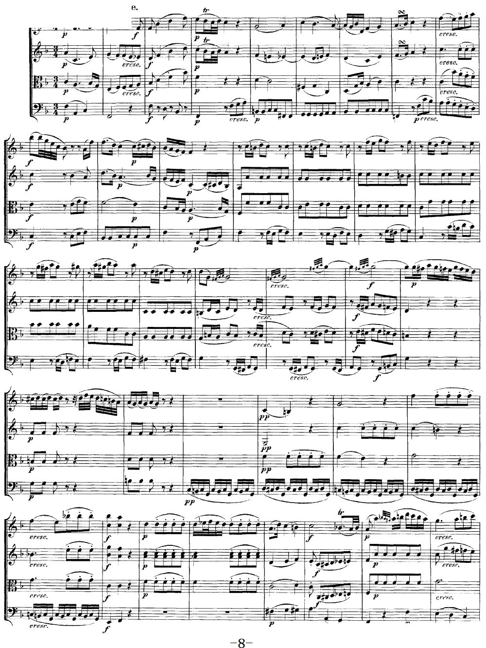 Mozart Quartet No 19 in C Major K 465(V)8