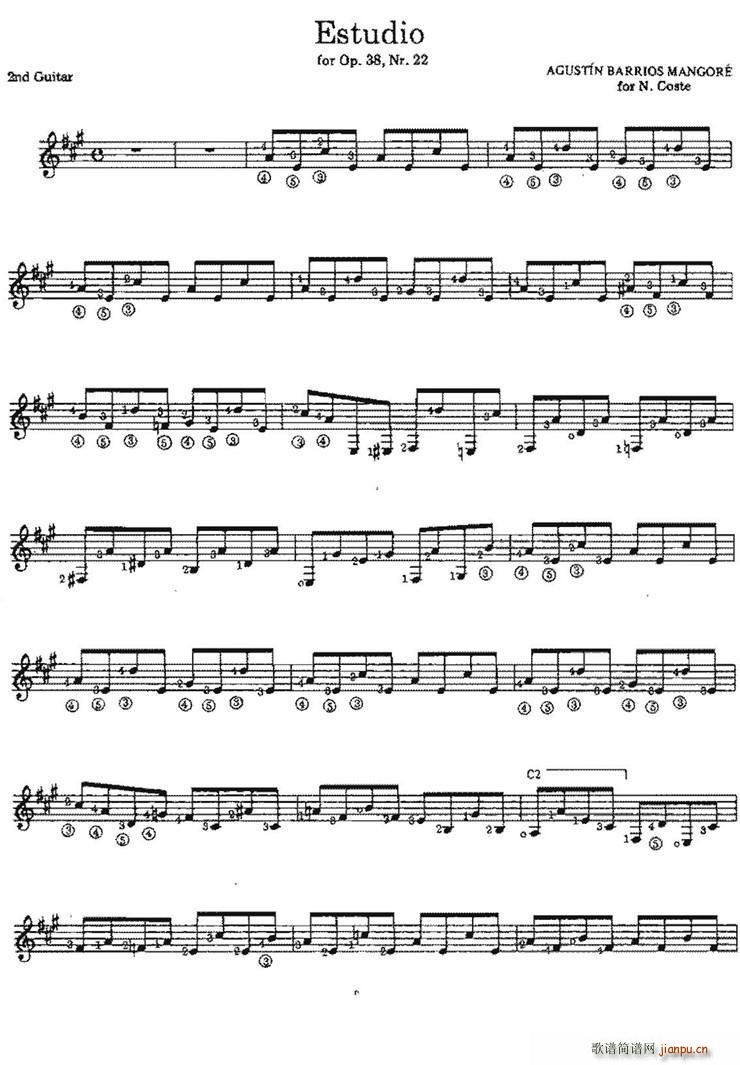 Estudio for Op 38no 22 ŵ伪(V)1