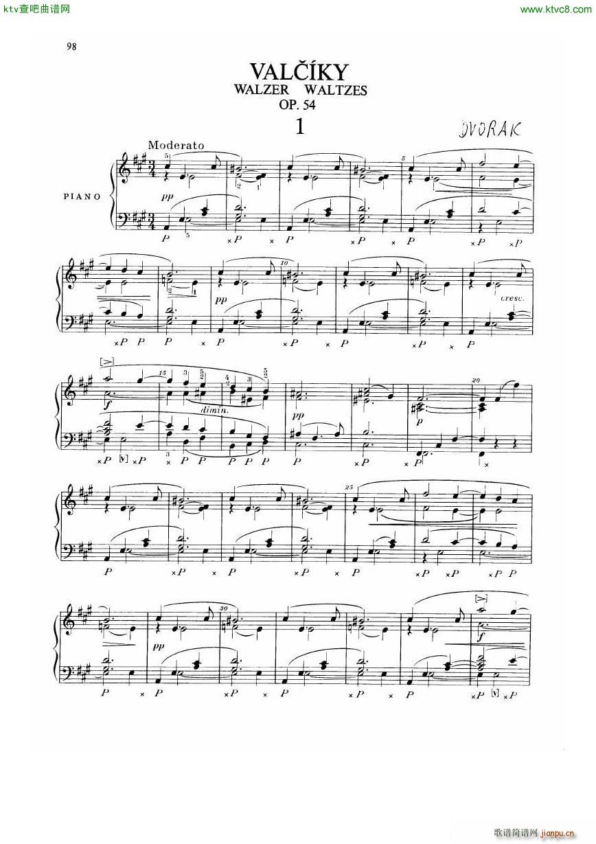 Dvorak Walzer op 54(V)1