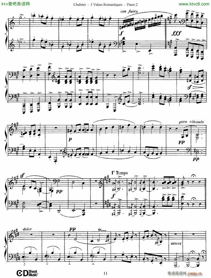 Chabrier 3 Valses Romantiques Piano 2(V)11