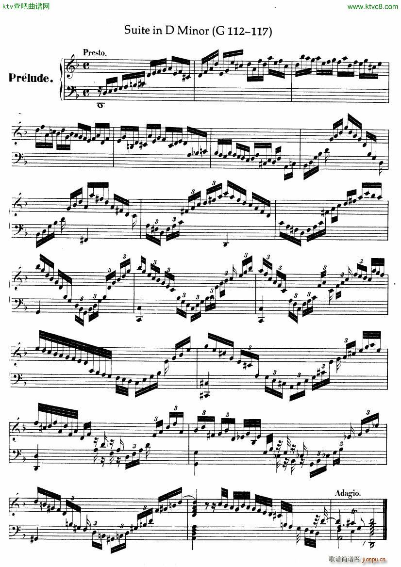Handel Suite in D minor G112 117(V)1