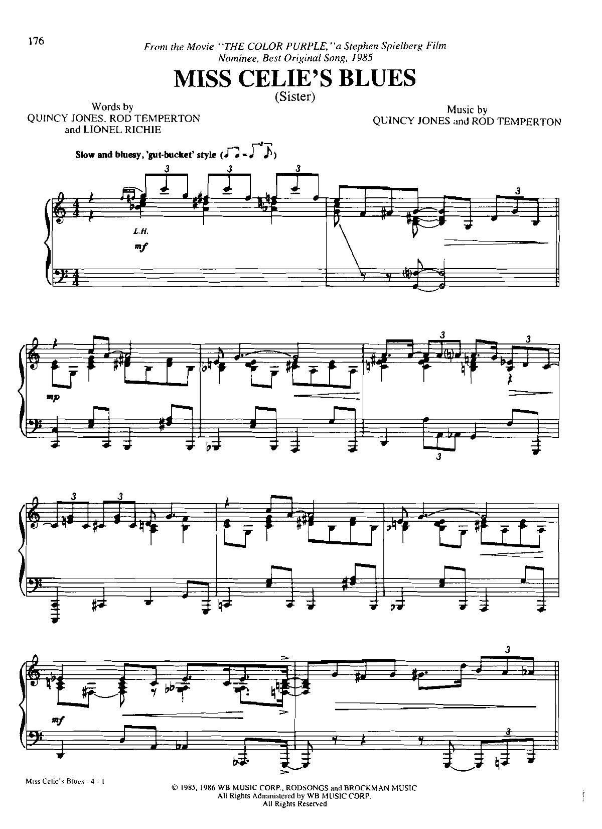 MISS CELIE S BLUES Dan Coates { (V)1