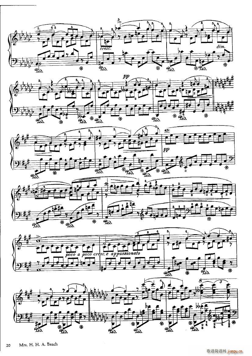 Beach Op 15 No 3 Dreaming 1892(V)3