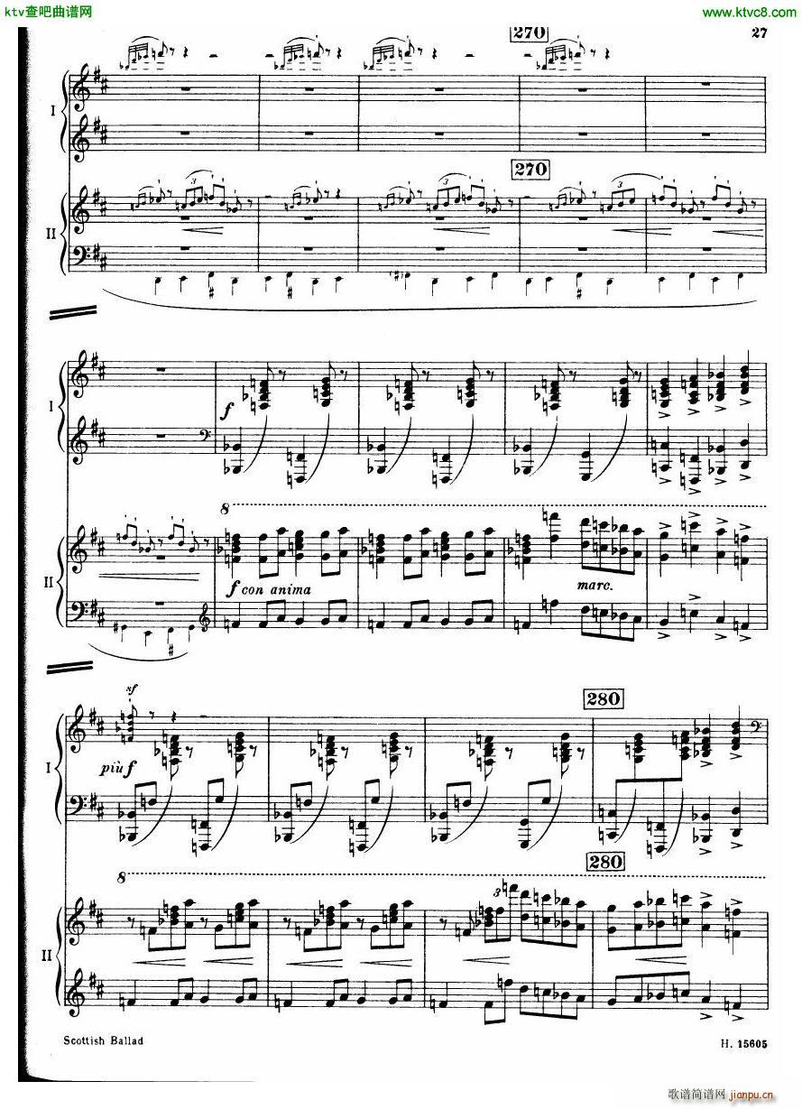 Britten Scottish Ballad op 26 arr for 2 pianos(V)28