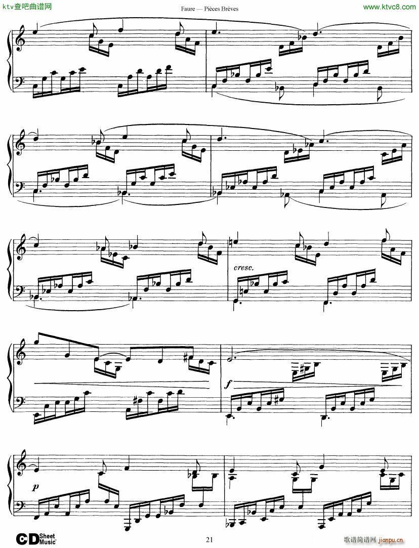 Faure 8 Pieces Breves Op 84(V)21