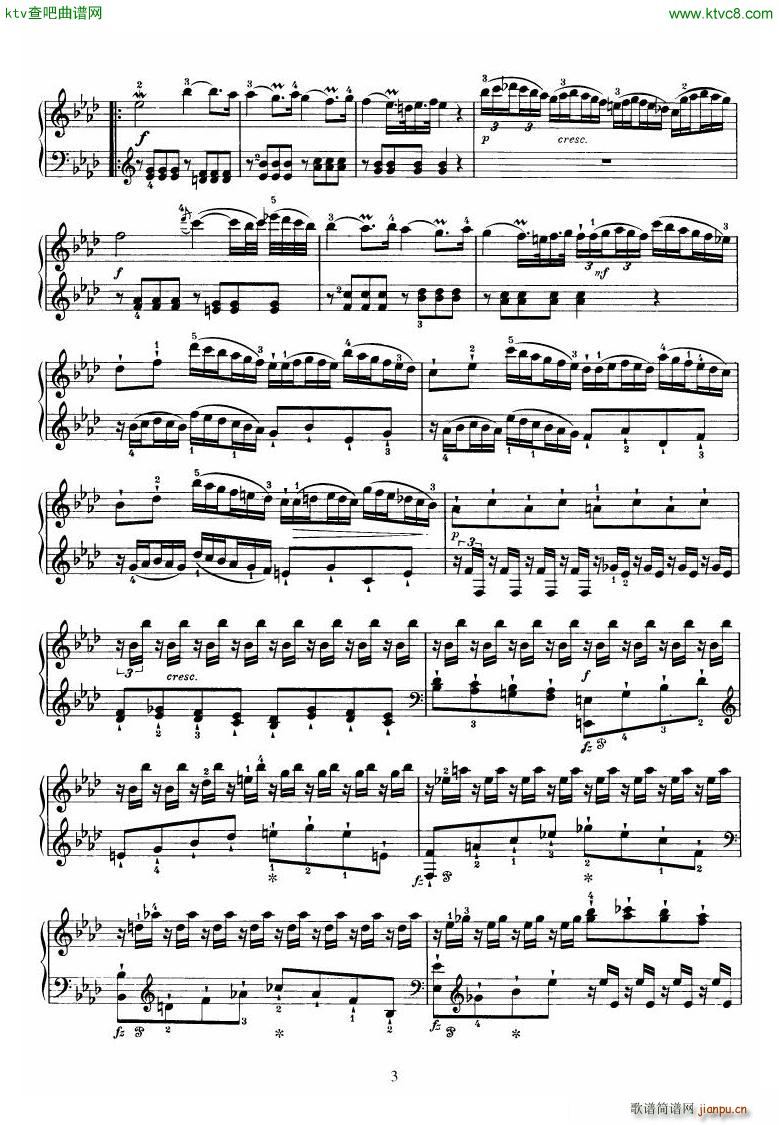 Piano Sonata No 46 in Ab(V)3