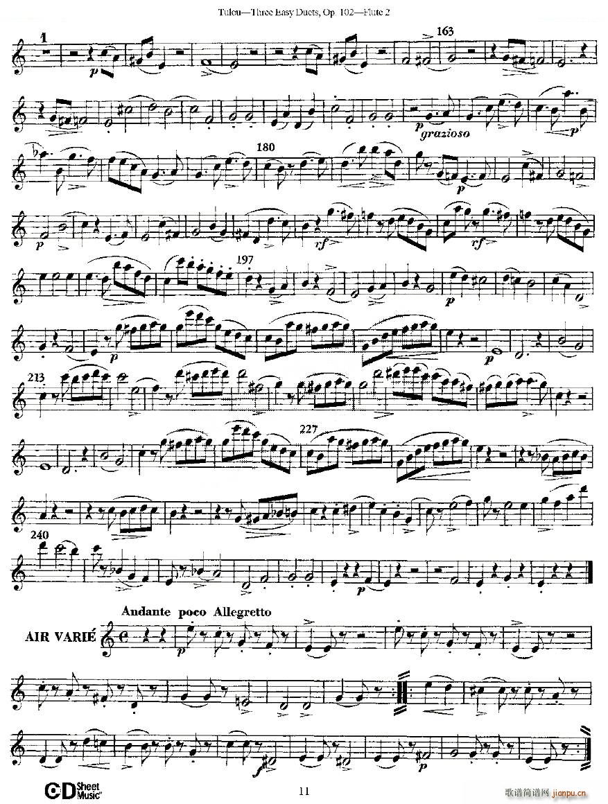 Three Easy Duets Op 102 ֮ڶL(chng) ׺(jin)Ʒ102̖ ~(ѺV)11