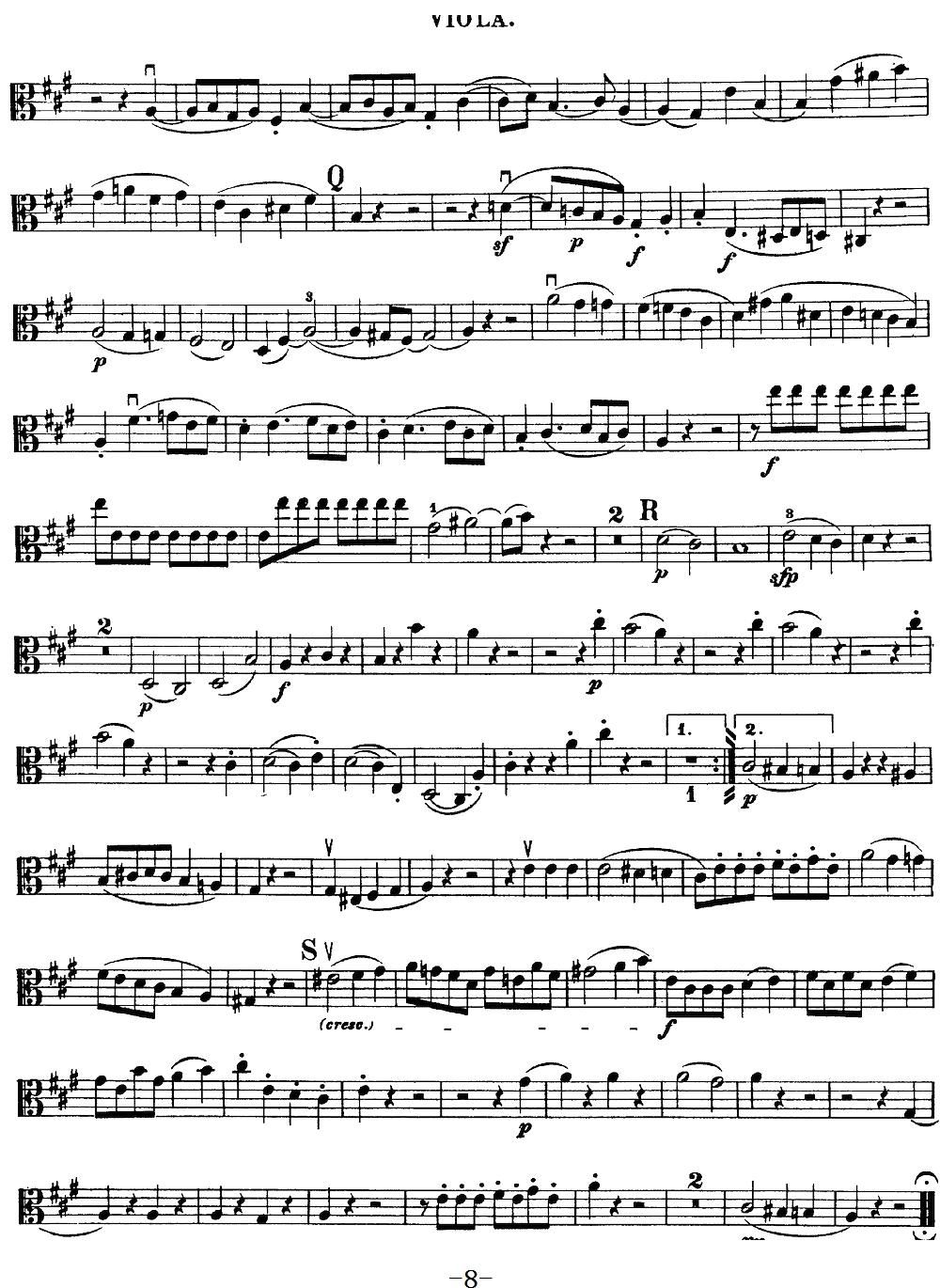 Mozart Quartet No 18 in A Major K 464 Viola(ʮּ)8