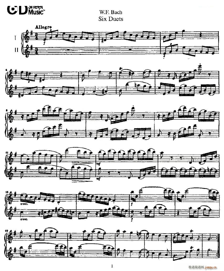 Six Duets ֮һ ׶ྚ ~(V)1