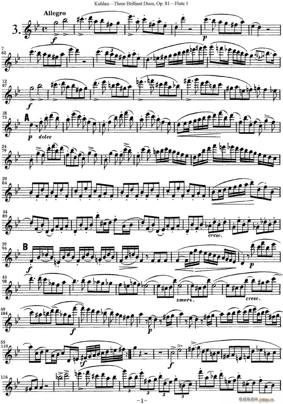 L(chng)ѶྚOP 81 Flute 1 NO 3(ѺV)1