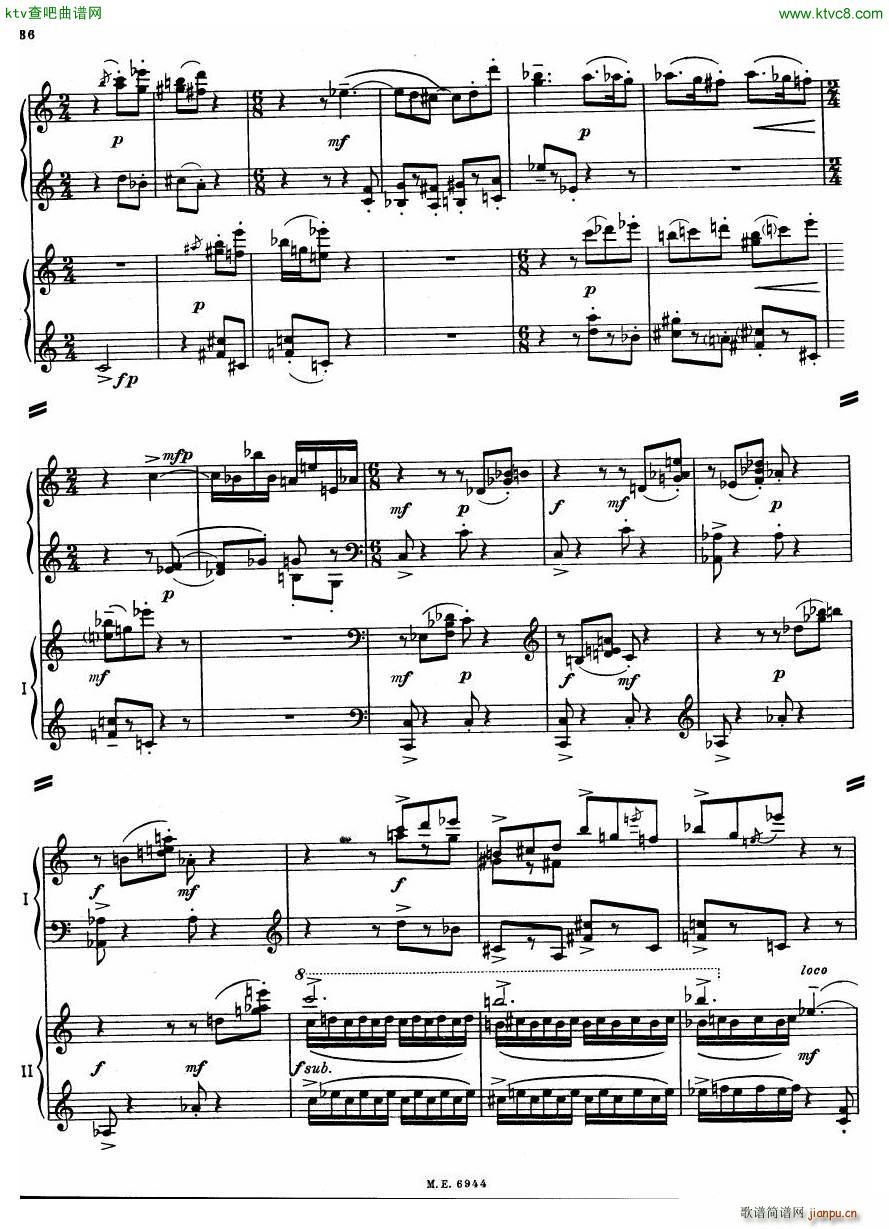 Auric Partita for two pianos(V)36